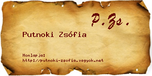 Putnoki Zsófia névjegykártya
